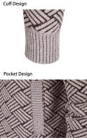 Chaqueta De Punto Para Hombre Con Capucha Y Cierre Completo De Fleece Grueso Abrigo De Otoño E Invierno Ropa Aislada Casual - details 13