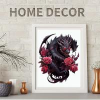 Rompecabezas De Madera Misterioso Dragón Negro Caja De Regalo Exquisita Para El Día De San Valentín Forma Irregular De Animal Regalo Para Adultos Alivio Del Estrés - details 3