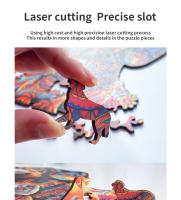 Rompecabezas De Madera 3D En Forma Irregular Con Diseño De Perro Juguetes Educativos A3 A4 A5 Para Adolescentes Y Adultos Regalo De Festivales - details 3