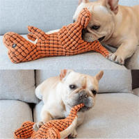 Juguete De Peluche Para Perros Dinosaurio Shaped Interactive Squeaky Para Pequeños Y Grandes Mascotas Juguete Masticable Para Limpieza De Dientes - details 1