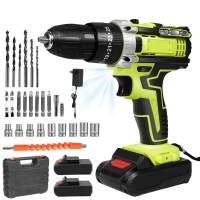 Taladro inalámbrico portátil de 28 V, 25 + 3 ajustes de par, 2 baterías y 1 cargador, juego de 24 piezas, ideal para reparaciones domésticas y bricolaje. - details 8