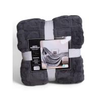 Manta Gruesa de Sofá y Cama Corazones en Color Gris Oscuro – Sedalina Suave con Sherpa, Calidez Garantizada- Mercatienda - details 0