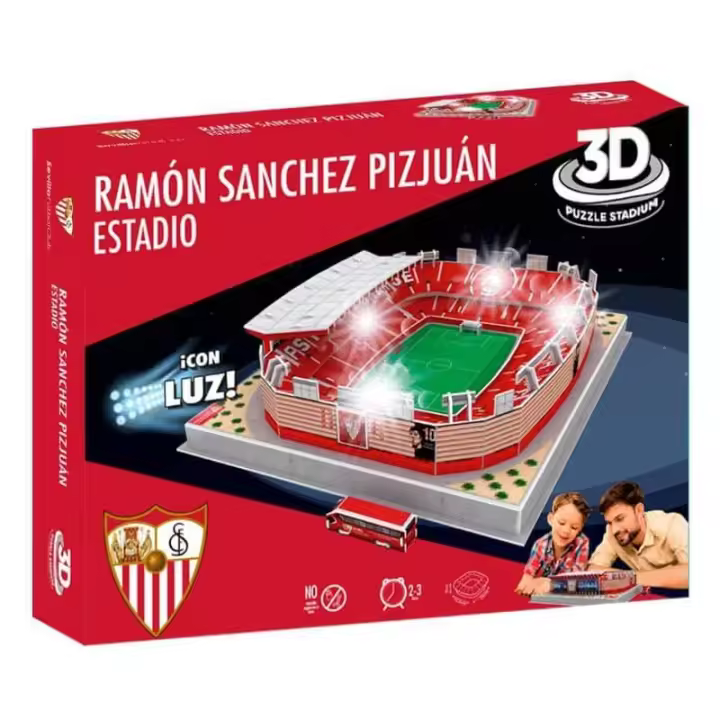 Puzzle 3D Estadio Sánchez Pizjuan con luz con licencia oficial - 1
