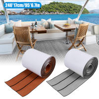 Piso De Barco Autoadhesivo EVA Espuma 2.4m Antideslizante Tapete Marítimo De Falso Teak Para RV Yate Kayak Matriz Marina - details 0