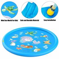 Juguete Divertido Para Niños 100/170cm Piscina Inflable Redonda De Agua Con Sprinkler Para Jardín Alfombra De Rociador De Juego Al Aire Libre PVC - details 2