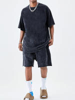 Camiseta Hombre Anime Impresión Harajuku Manga Estilo Vintage Lavado Acido Talla Oversize Verano Casual Cuello Redondo - details 12