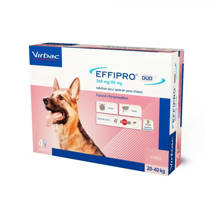 EFFIPRO DUO 268mg SPOT ON perro (20-40kg) (4 pip.) - 1