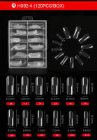 120pcs De Gel De Construcción Polímera Para Uñas Con Formas Duplicadas Extensiones De Uñas UV Falsas De Resina En 12 Tamaños - details 5