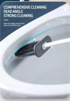 Cepillo De Baño Colgante Para Limpieza Del Inodoro Con Mango Largo Y Soporte De Silicona a Prueba De Agua Y Secado Rápido Cerdas Suaves Accesorios De Baño - details 5