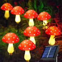 Luces Solares Para Jardín 8 Piezas 50 LED Luces De Hadas Para Exterior Patio Camino Decoración Navideña Con Panel Solar - details 7