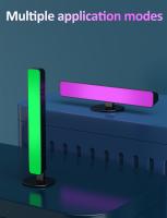 Luz De Ambiente LED RGB Controlada Por Voz Para Coche Multifuncional Con Control Remoto Inteligente Cambio De Color Decoración De Escritorio Negro Contemporáneo - details 5