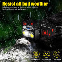 Linterna Frontal Recargable 1200 Lumen Con Sensor De Movimiento Luz LED Impermeable Con Blanco Rojo Para Camping Senderismo Y Correr - details 5