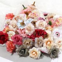 10/20Pcs Flores Artificiales De Seda Rosa 4CM Para Decoración De Hogar Bodas DIY Guirnalda De Navidad Accesorios De Regalo - details 0