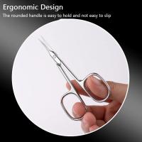 Tijeras De Cutícula De Acero Inoxidable Con Punta Curva Y Hoja Delgada Para Manicura Y Eliminación De Piel Muerta Herramientas Para Uñas Y Cejas - details 10