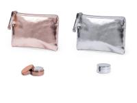 Lote de 20 monederos de polipiel y bálsamo de labios aroma vainilla en oro rosa y plata - regalos para invitadas de boda comuniones bautizos aniversarios cumpleaños -  regalos originales para invitadas - details 0