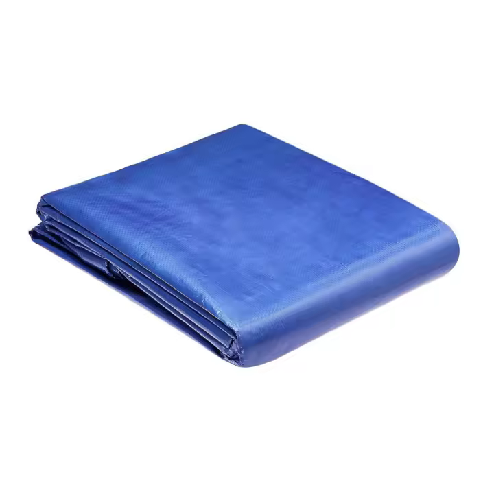 Lona impermeable de poliéster multiusos para exteriores, 4,5 x 4,5 m, 0,127 mm de espesor, azul, para proteger de la lluvia, el sol, parasol, inclemencias climáticas - 1