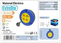 WAOW-Extensión de Cable con base de alimentación de bobina enrollable de 5 10 15 20 25 m y 4 Base. - details 6