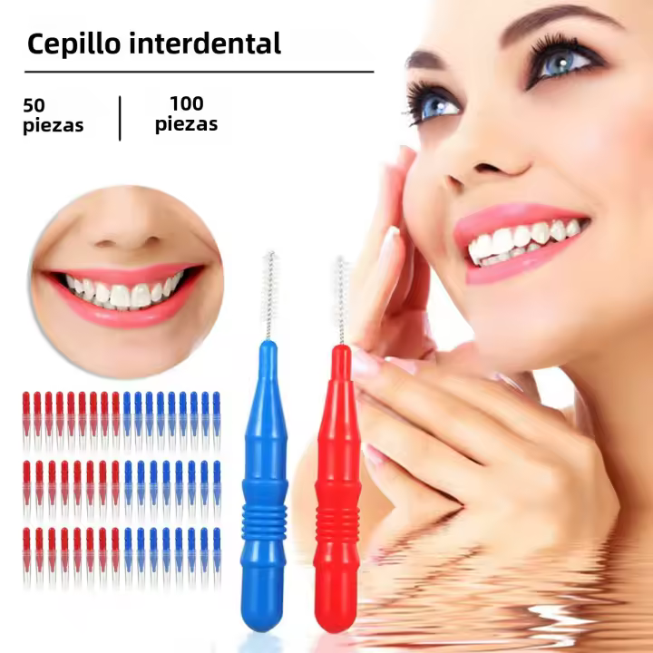 50/100Pcs Cepillos Interdentales Suaves Para Cuidado Oral Herramienta De Limpieza Entre Dientes Para Adultos Plástico No Electrónico - 1