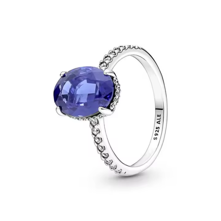 Anillo Pandora Halo Brillante Azul 190056C01 - 1