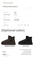 Botas De Invierno Para Hombres Y Mujeres Impermeables De Cuero Con Peluche Caliente Suela De Goma Botas De Nieve De Media Pantorrilla Casual Tallas Grandes - details 4