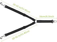 Cinturón De Seguridad Para Perros Ajustable Con Bungee Reflectante Y No Enredado De Dos Puntos Para Viajes En Vehículo Accesorio De Viaje Para Perros Universal - details 0