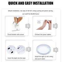 Lámpara De Techo LED Para Decoración De Habitaciones Luz Interior Para Cocina Dormitorio Sala De Estar Baño Cristal Redondo Fijación En La Superficie Moderno - details 10