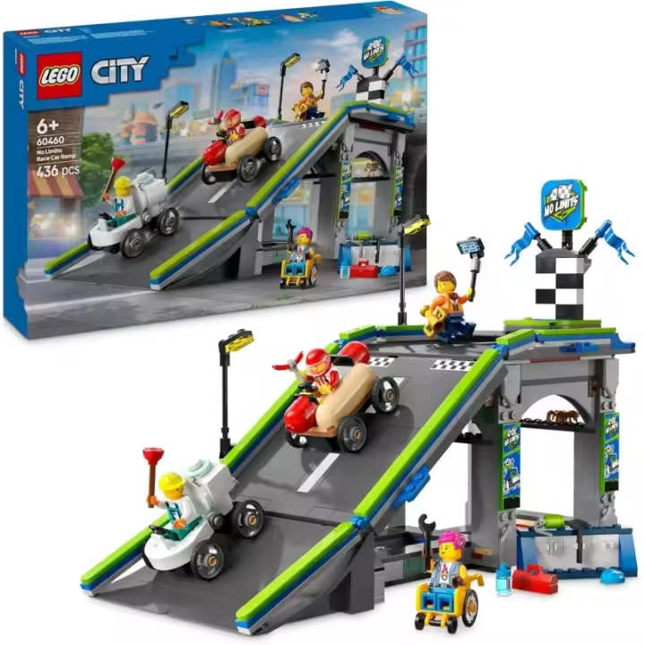 LEGO City 60460 Sin Límites: Rampa de Aceleración para Coches de Carreras contiene 436 piezas - edad 6+ años 25L60460 - 1