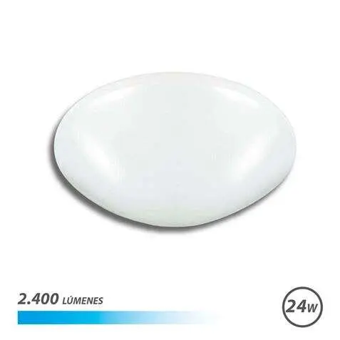 Lámpara LED de Techo Elbat - Potencia 24W - Lúmenes 2400 - Luz Fría 6500K - Diámetro 35cm - Ángulo 180º - 30.000 Horas - Color Blanco - 1