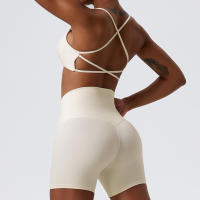 Sudadera Deportiva Para Mujer De Terciopelo Suave Alta Elasticidad Y Secado Rápido Cross Back Yoga Running Fitness Workout - details 20