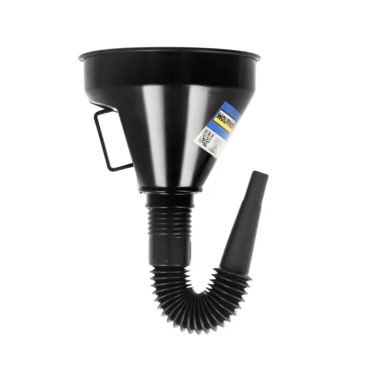Embudo WOLFPACK Ø 145 mm con prolongador flexible y filtro de malla - ¡Ideal para cualquier tarea! - 1