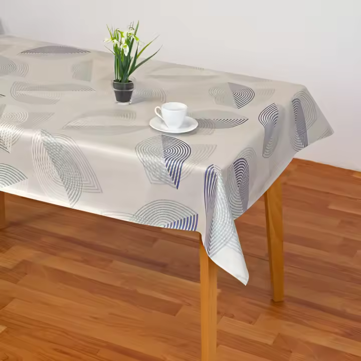 Mantel Hulehule Tex - Hule Huletec Resistente al Agua Anti manchas Estampado Hojas Geométricas - 1