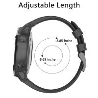 Correa De Silicona QuickFit Para Reloj Garmin Fenix 6 6X pro 7 7X 5X 5 plus Fenix8 Forerunner 955 965 Tactix 8 Brazalete Unisex - details 9