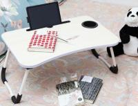 Mesa De Cama Plegable Portátil Multifunción 60Cm X40Cm,Mesa de ordenador ajustable portátil de escritorio girar mesa de cama para PC  , Auxiliar Mesa portátil para Sofá - details 4