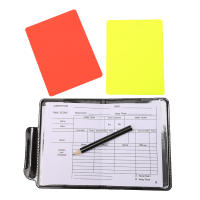 Kit De Cartas Rojas Y Amarillas Para Fútbol Con Manguito Para Capitán De Equipo Silbato Moneda Bolsa De Cuero Lápiz Y Papel - details 3