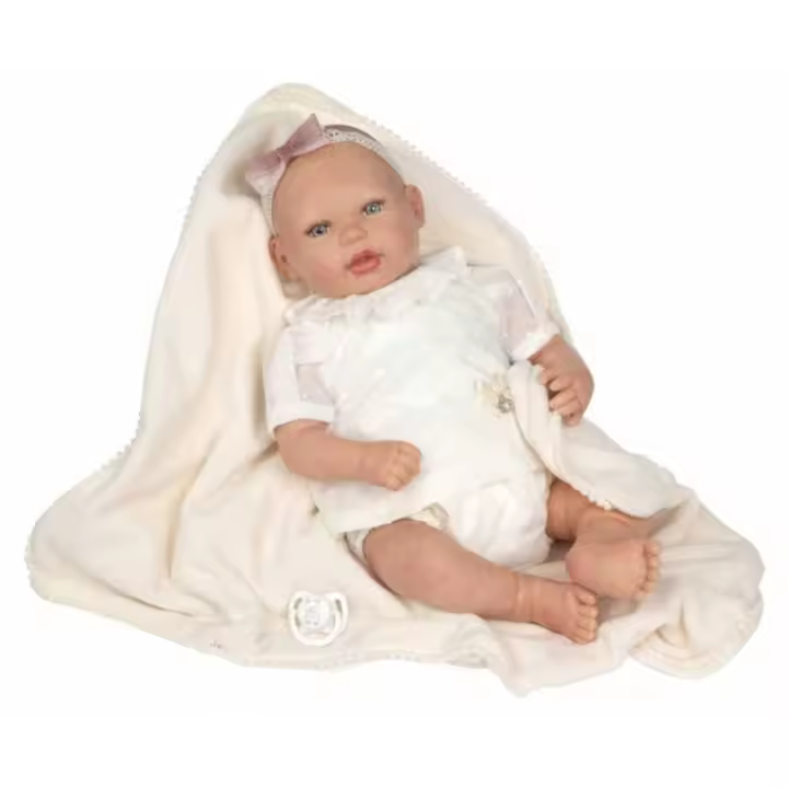 Muñeca Bebé Reborn Delia con Manta - cuerpo de vinyl Arias - 1