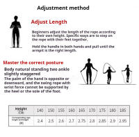 Cuerda De Saltar Ajustable Soportando Peso Para Deportes Con Roscas De Acero Para Estudiantes De Secundaria Equipo De Entrenamiento Especializado Para Cardio Training En Brazos Piernas Y Caderas Material PP+PVC+wire Longitud 2.8 M - details 10