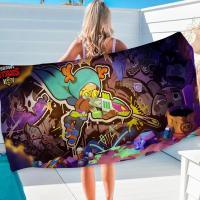 Toalla De Playa Microfibra Brawl Fashion Juego Quick Dry Toalla De Piscina Para Viaje Yoga Toalla De Sandía Toalla De Baño Rectangular Tela De Algodón Tejida - details 3