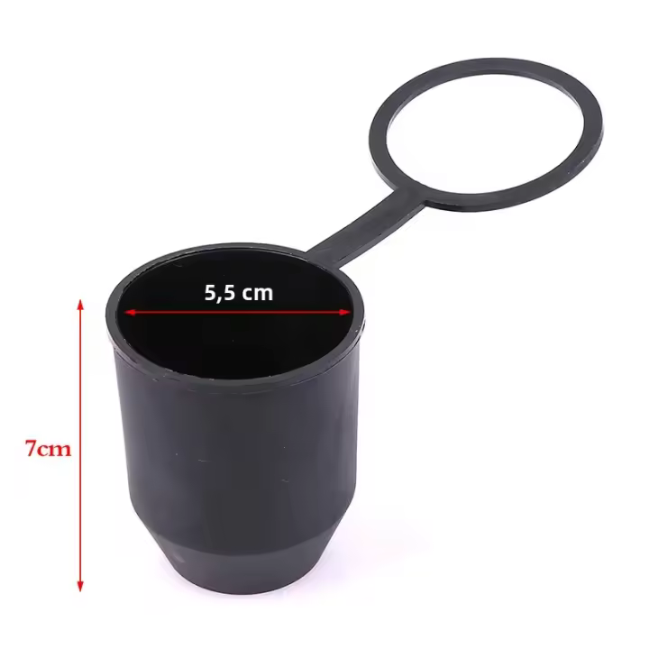 Cubierta De Bolígrafo De Remolque Universal 50mm Para Coche Accesorios Duraderos Negro Cubierta Protectora Para Remolques Y Caravanas - 1