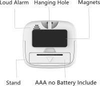1 paquete de temporizador de Cocina digital con cuenta regresiva magnética, crónómetro con Alarma Fuerte, dígitos grandes, soporte asiento, orificio para Colgar para Cocinar, Ducha, baño, - details 1