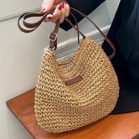 Bolso De Hombro De Paja Para Primavera Verano Estilo Casual Simple Y Elegante Para Salir Compras Y Citas Para Mujeres - details 1