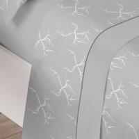 CARPE DIEM Juego de Sábanas ORNAMENTA Gris 100% Microfibra | Encimera + Bajera Ajustable + Funda de Almohada | Cama 90, 105, 135, 150 y 150 cm con 2 Almohadas - details 1