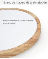 Lámpara De Techo LED Moderna Con Patrón De Madera Dorado Tres Colores Para Iluminación Doméstica Cocina Dormitorio Baño - details 4