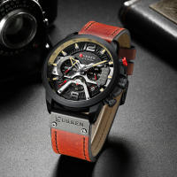 Reloj Curren 8329 Para Hombre Cuero Quadruple Mano Cronógrafo Fecha Resistente Al Agua Moda Casual Lujo Relogio Masculino - details 13