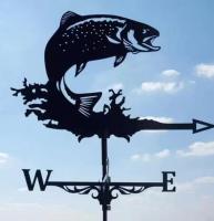 Weathervane De Metal Silueta Artística Decorativa Para Jardín Casa Granja Valla Puerta De Mascota Uso En Techo O Cerca - details 8