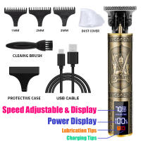 Afeitadora Portátil Para Barbero Corte De Pelo Eléctrica Sin Cable Recargable USB Con Corte Rápido Trimmer De Pelo Vintage Para Peluquero - details 3