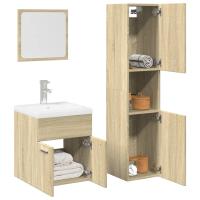 vidaXL Juego de muebles de baño 4 pzas contrachapada roble Sonoma - details 0