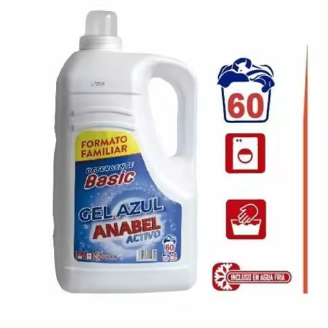 Detergente líquido 5 litros anabel gel azul - 1
