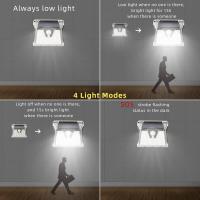 Luces Solares para Exterior, paquete de 4 Luces Solares de 33 LED para Exterior con sensor de Movimiento, iluminación de pared impermeable IP65, Fire solar inalámbrico para terroza, Escaleras - details 1