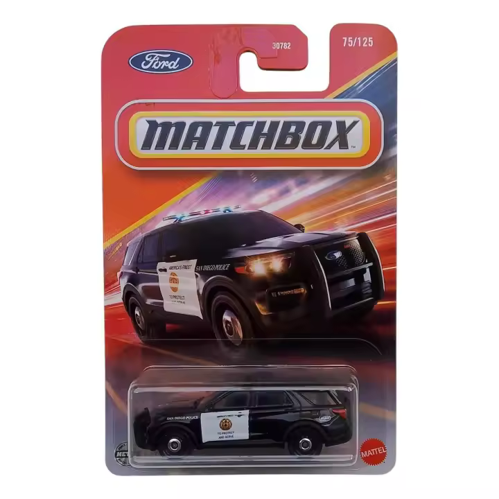 MATCHBOX - MBX '12 Ford Explorer San Diego Police Rescue Series -  Con su diseño detallado y mano de obra robusta, es imprescindible para cualquier colección de Matchbox - Recomendado para mayores de 3 años - 1