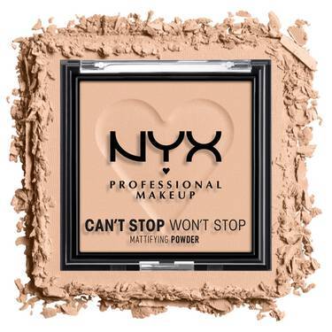 NYX Professional Makeup | Polvos matificantes profesionales Can´t stop Won´t stop, Larga duración, Mutea brillos, imperfecciones y poros, Fórmula vegana